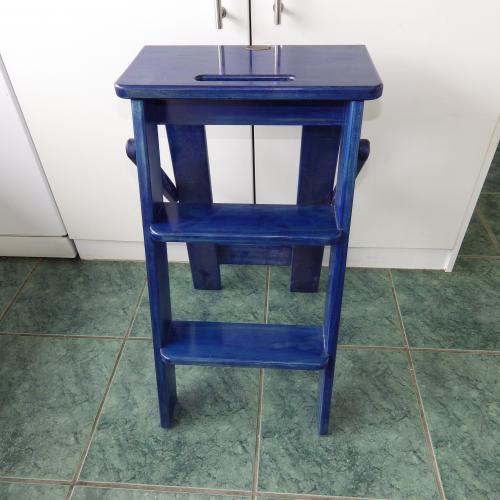 image of Ladder/Stool Folding Style Colour Blue